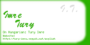 imre tury business card